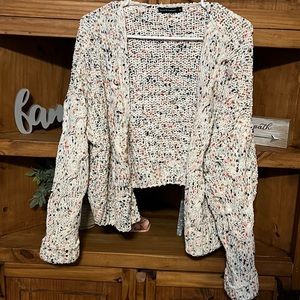 Moon & Madison Confetti Chunky Cable Knit Cardigan